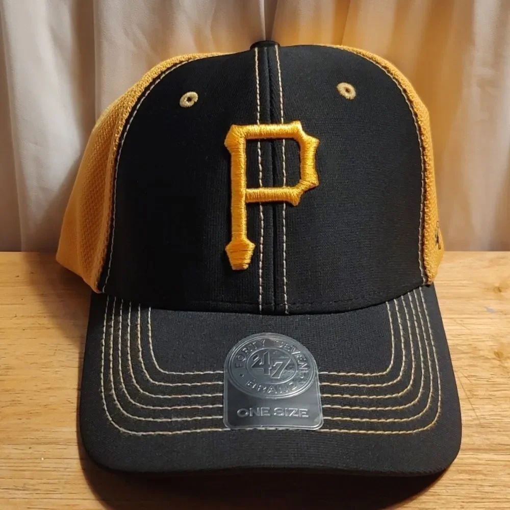 47 Brand Pittsburgh Pirates YellowβAnd Black Velcroback Hat - New